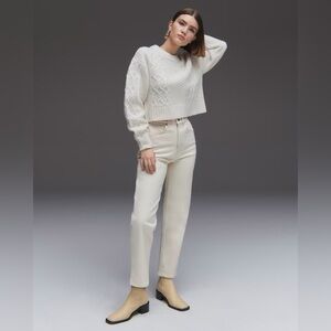 NWOT Everlane Original Cheeky Jean in Ecru, size 25P